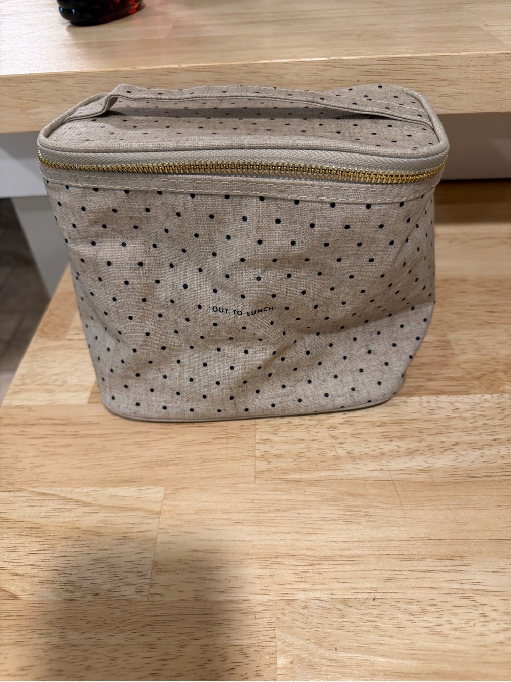 kate spade beige polka dot mini bag